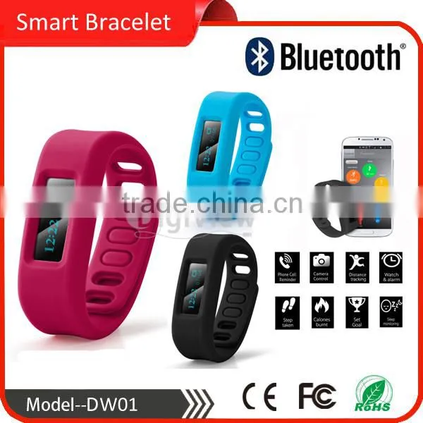 0.19 Inch OLED Screen Bluetooth V4.0 Oem Smart Fitness Pedometer Bluetooth Bracelet Sport Activity Silicone Health Tracker