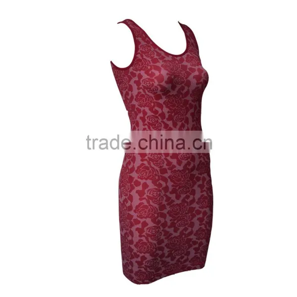 Hot Sexy New Design Sleeveless Jacquard Women Dress photo-3