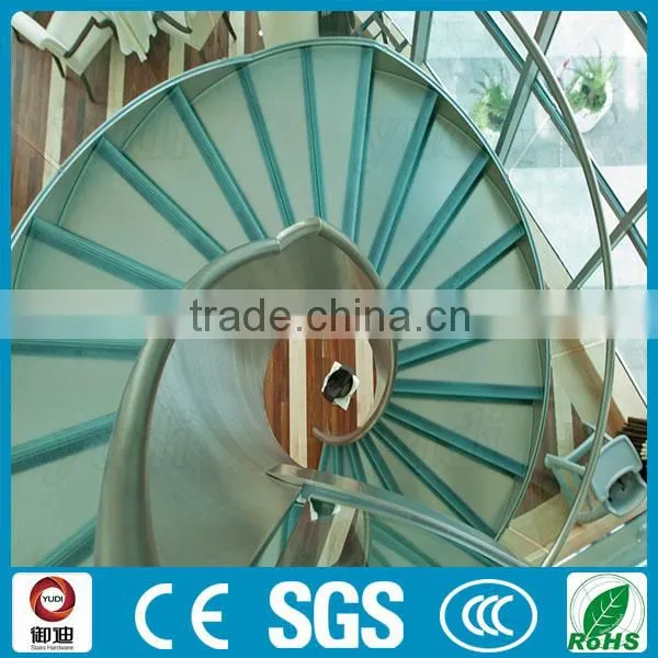 Modern Commercial Hotel Glass Curved Stairs Price photo-4
