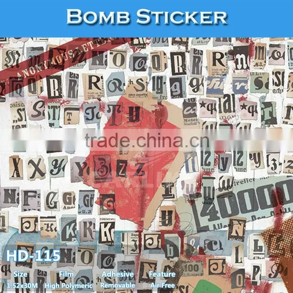 HD-110 CARLIKE Air Bubble Free Color Printing Beautiful Car Sticker Bomb photo-6