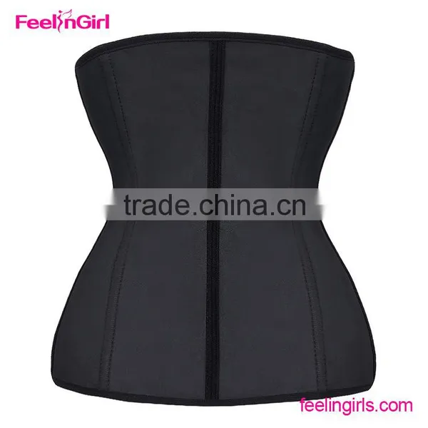 FeelinGirl Women's Latex Underbust Corset Waist Training Cincher Sport Girdle photo-5