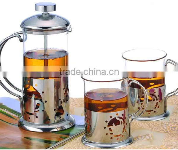 Unique French Coffee Press Golden Metal Type French Coffee Maker Press photo-6