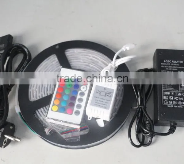 5M 300 Leds 60leds/m 12V SMD 3528 RGB LED Strip Light Flexible Band With 24/44 Keys IR Remote Control +3A Power Supply photo-4