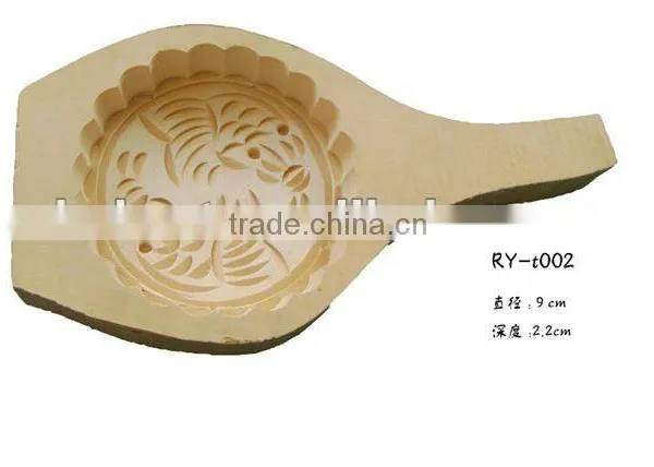 Newly Design Wood Moon Cake Mold With Single Stamper T002