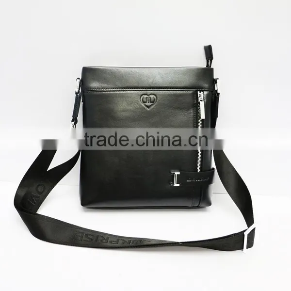Newest Shoulder Bag Black Genuine Leather Bag Briefcase for Men