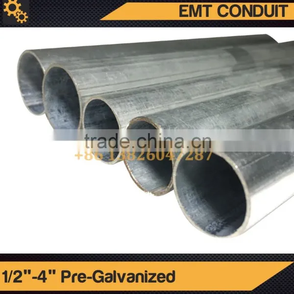 Pre-galvanized EMT Conduit/EMT Pipe Tubes/Steel Conduit