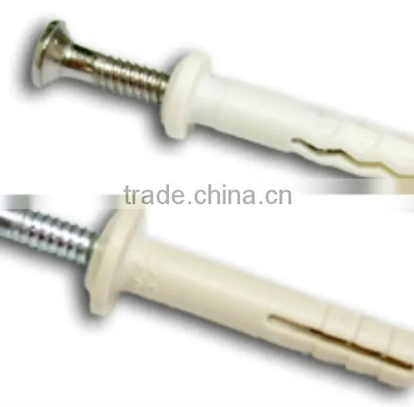 Nickel plated flat head wall plug screws