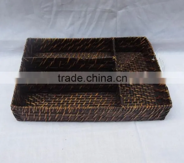 Magazine Rattan Bamboo Baskets New Style Brown Colour photo-3