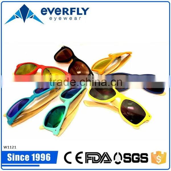 High Quality CE FDA Wholesale Beautiful Fancy Color TR90 Front Sunglasses Bamboo Wooden Sunglasses Mirror Lens photo-4