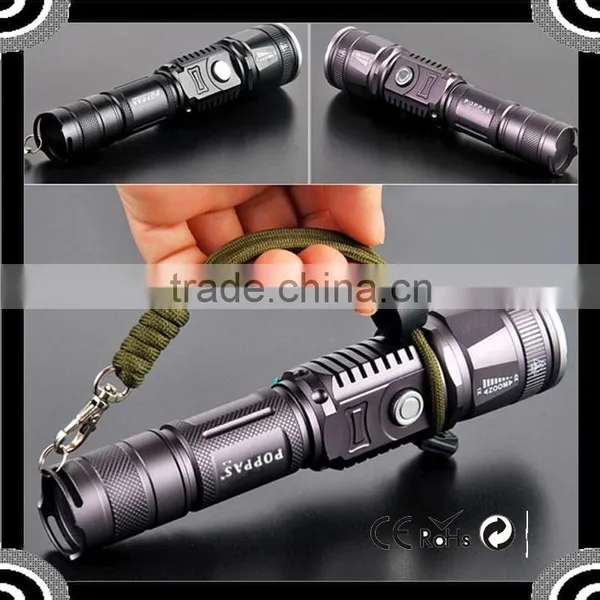 6611 Classic Hidden USB Rechargeable T6 LED Police Flashlight Power Bank 2600 photo-3