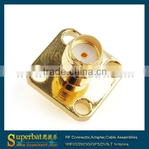 SMA 4 Hole Panel Mount Jack With Tab Terminal Sma Jack Female Socket