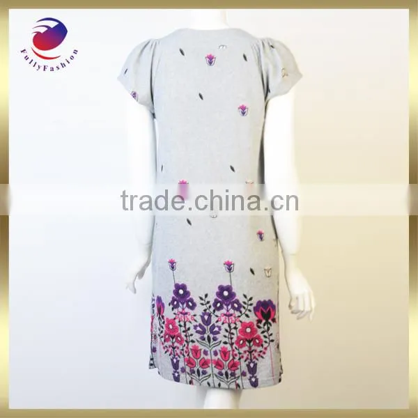 New Patterns Custom Fashion Ladies Flower Woman Dress photo-2