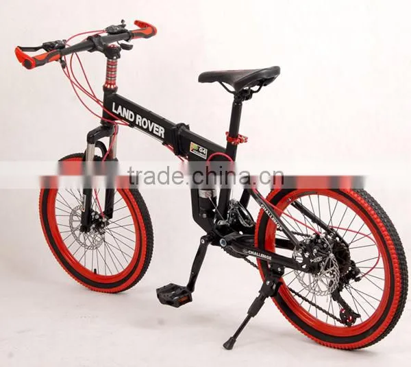 20-inch Folding Mountain Bike 21 Speed High-carbon Steel Full Suspension Folding Bike photo-3