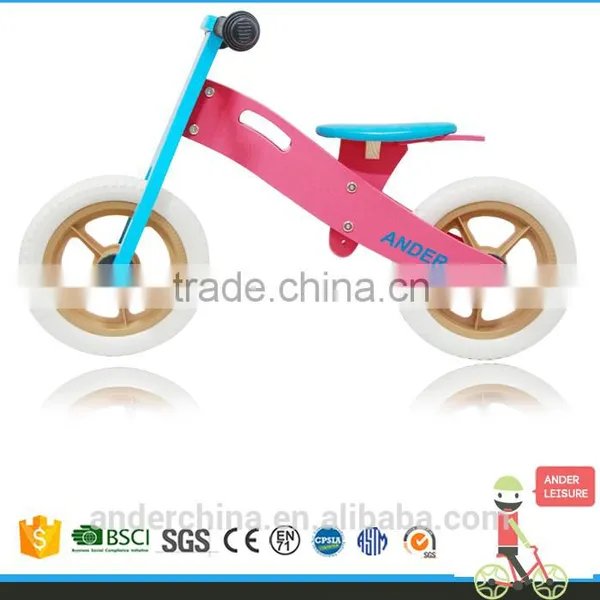 Brand NEW Wood Pink Children Girl's Toddler's Training Wooden Balance Bike