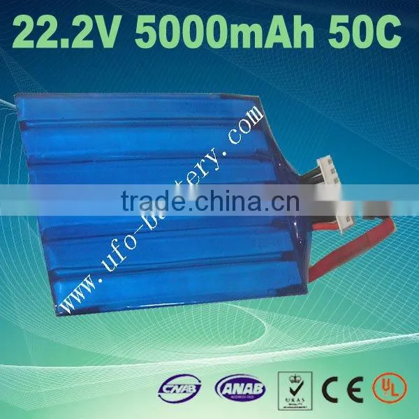 5000mAh 50C 22.2V High Rate Discharge Lipo Battery