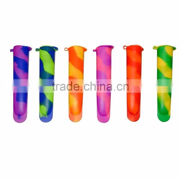 Colorful Rainbow Look Novelty Silicone Ice Pop Mold With Lid photo-4