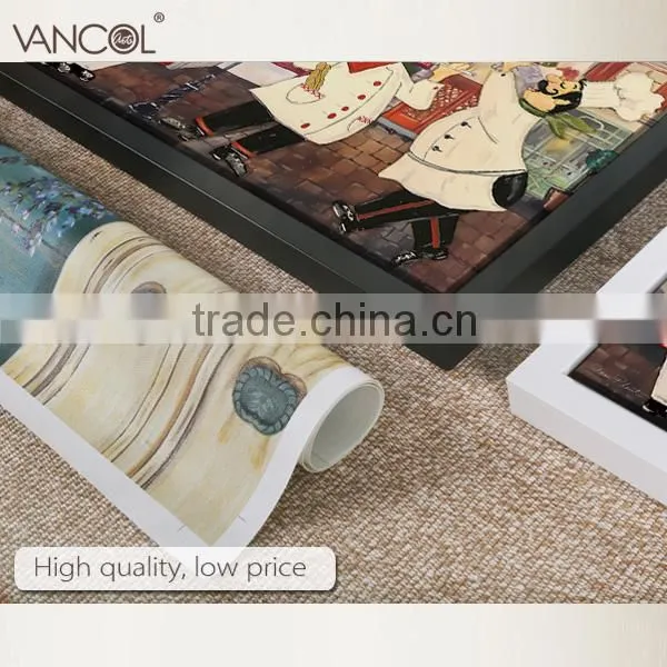 Modern Handmade Funny Fat Cook Oil Painting photo-6