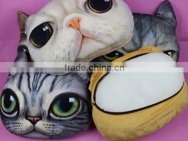 Aimigou Plush Animal Shaped Cat Face Pillows photo-4