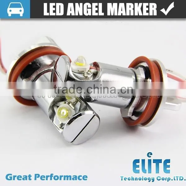 BRIGHT WHITE H8 E92 6W LED tube Angel Eyes Auto Tuning Lights