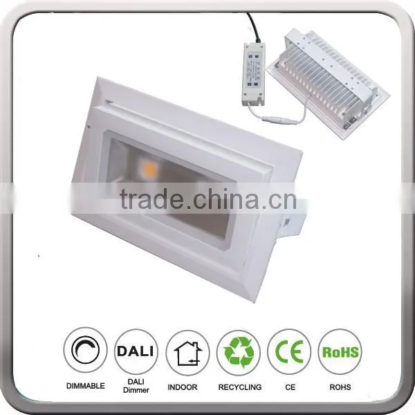 Ceiling Recessed Pandent Mounted 45w 4000LM Rectangular Rotating LED Downlight for Shops With CREE COB Meanwell Driver photo-5