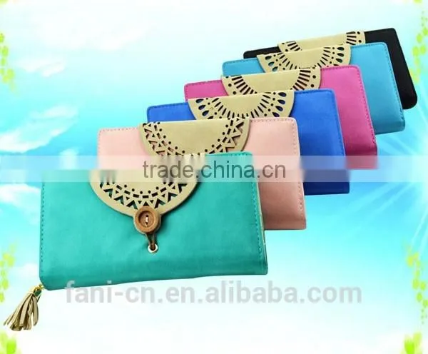 2015 New Arrival Multi Card Holder Fancy PU Leather Wallet With Custom Design for Women photo-2