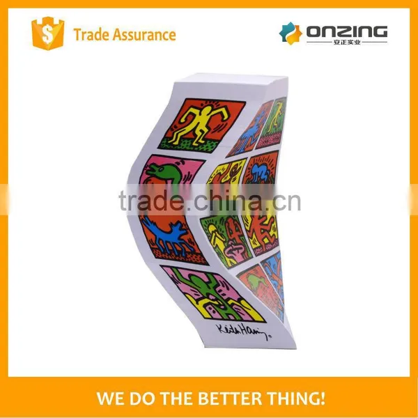 4 Sides Printing Talk Deisgn Tear off Spiral Paper Notepad Cube photo-4