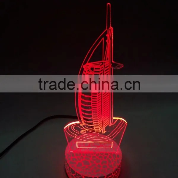 JM-3D07 Yiwu Jiumei Seven Color 3d Led Night Light Baby photo-3