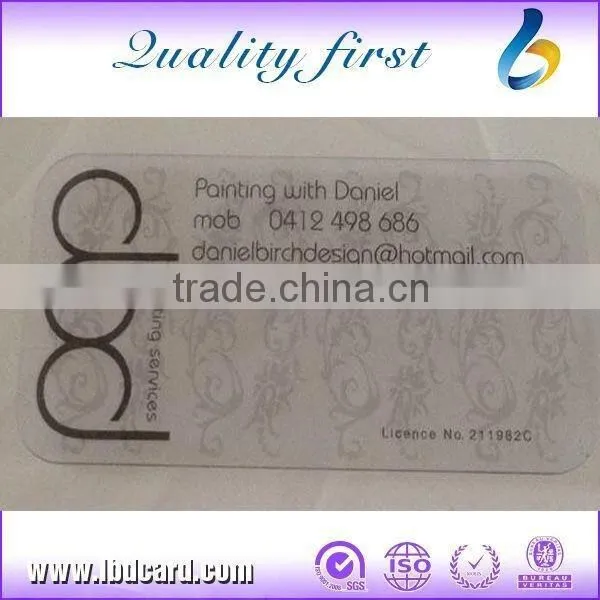 Rewritable EM4100 CR80 Crystal Transparent Chip Cards RFID Cards photo-2