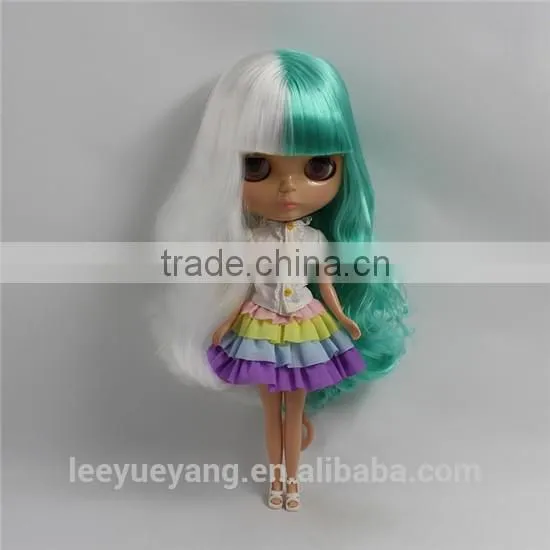 New Arrival Blue and White Deep Wavy Neo Blythe Doll Wigs photo-2