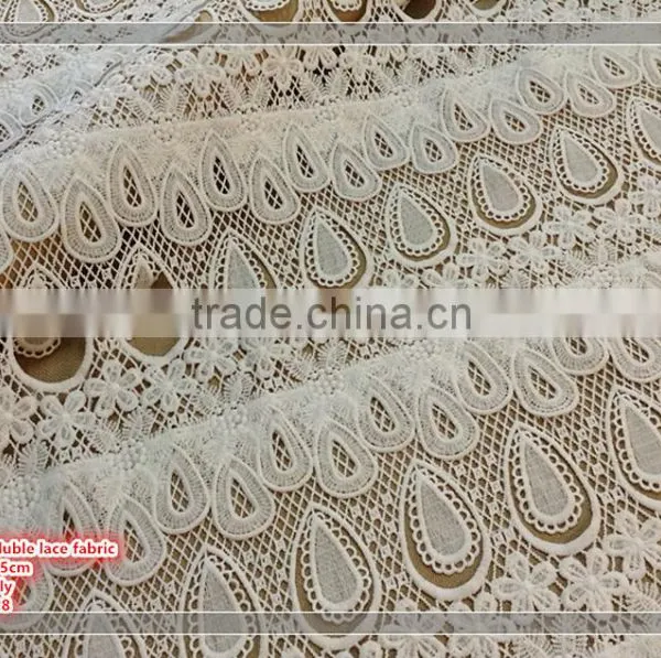 2017 Spring High Quality Peacock Pattern Water Soluble Lace Fabric photo-4