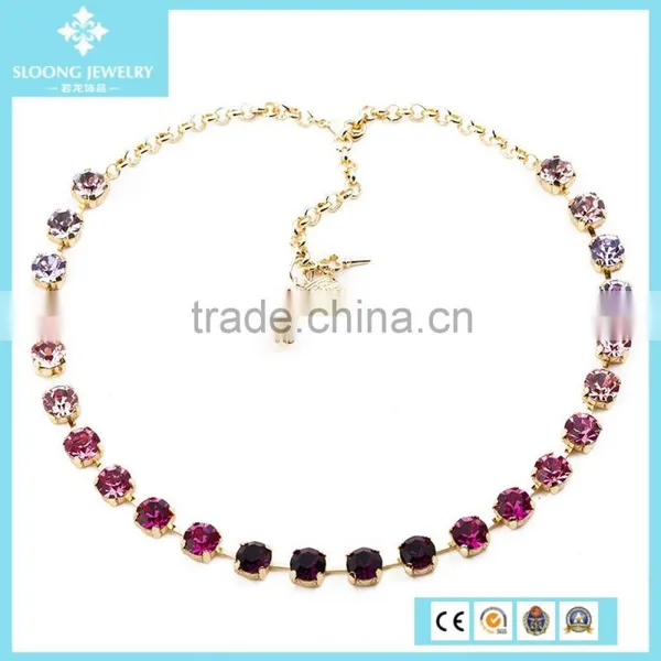 2015 Lastest Design Statement Crystal Necklace, Fashion Jewelry Necklace photo-6