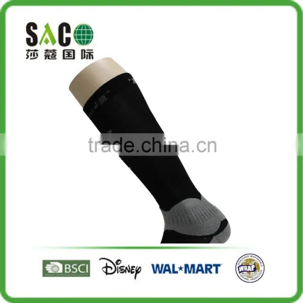 Grey Free Terry Black Knee-high Nylon Sports Socks photo-3