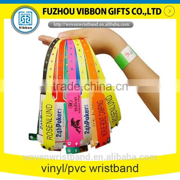 Customized PVC Bracelet Vinyl Wristband With Serial Numbers photo-2