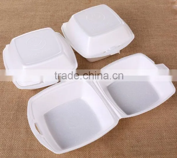 Disposable Tableware Take Away Hamburger Food Container Foam Lunch Box