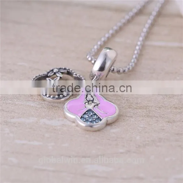2015 Fine Fashion Women Pendant Gold And Silver Plated Crystal Interlocking Heart Pendant photo-3