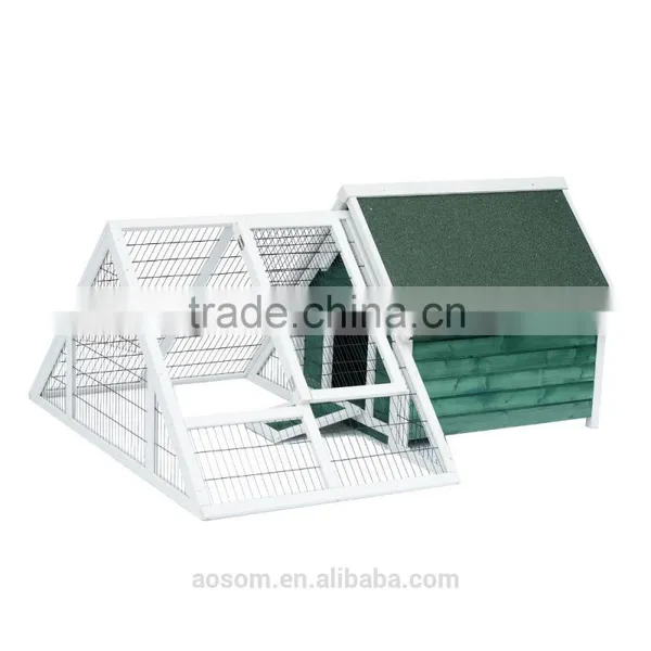 Pawhut Chicken Rabbit Cage Coop Deluxe Large Nesting Box Run Outdoor photo-3
