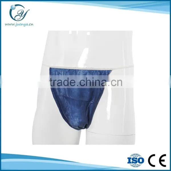 Navy Blue Non Woven Disposable G-String For Men / Male photo-2