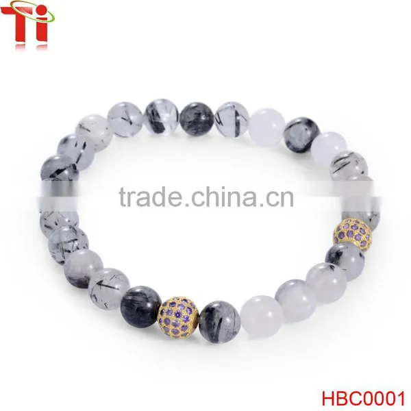 Hot Fashion Tibetan Jewelry Crystal Bead Bangle Balls Chain Bracelets photo-4
