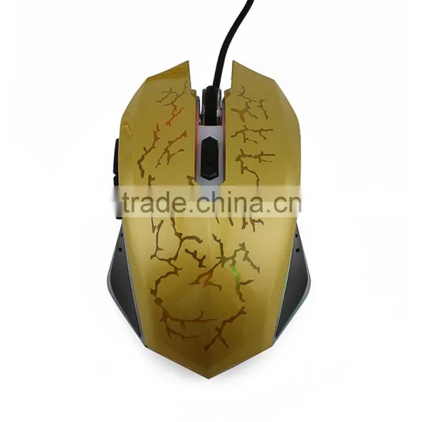Gold 3200 DPI USB Wired Mouse Mice,LED Optical Gaming Mouse photo-3