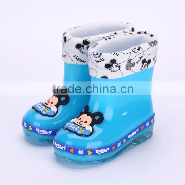 Cute Design Half Pvc Mickey Rain Boots for Kids photo-4