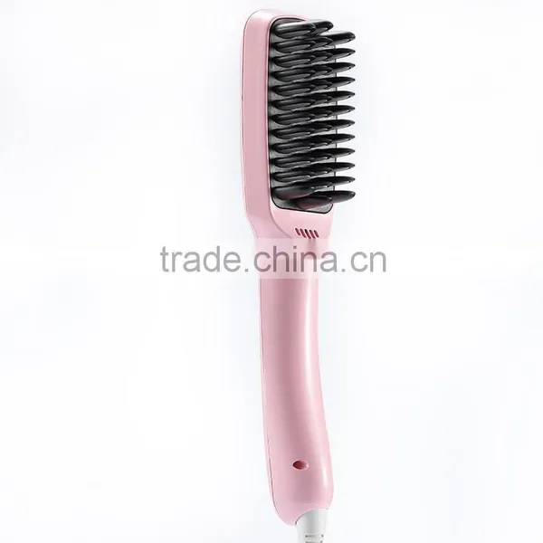 Pink Straightener Fast Beautiful Star Hair Straightener Comb Brush photo-4