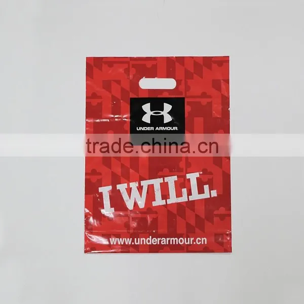 Cheap Shopping Die Cut Punch Handle Plastic Bag Wholesale photo-2