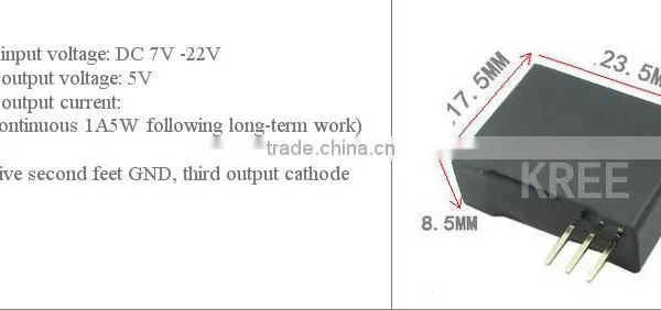 Ultra-thin DC-DC Step-down Power Module IC Integrated 12V Power Supply Module 5V1A Turn Over 2596 Power Converter photo-3