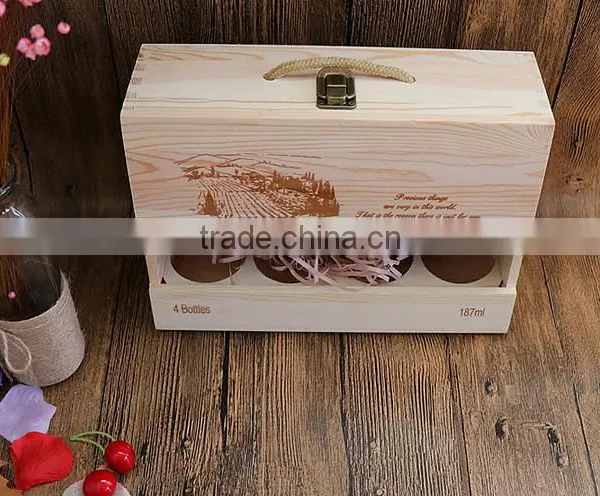Wooden Wine Box With Handle photo-5