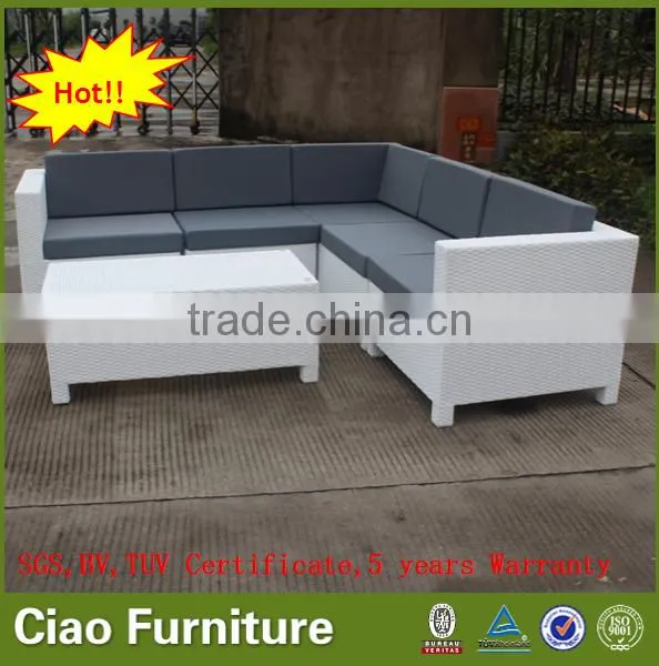 Colorful Outdoor Patio Wicker Sofa Outdoor Furniture photo-3