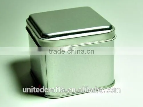5 PCs of 50cc. EMPTY MINI PLAIN TEA METAL TIN BOX STORAGE NEW photo-2