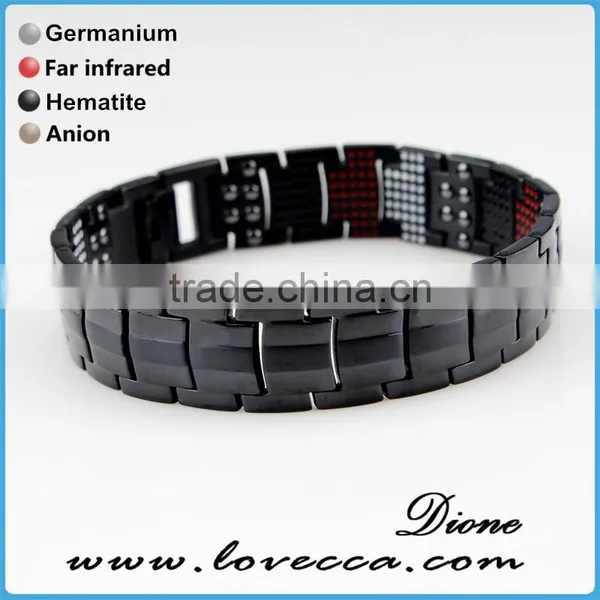 Factory Wholesale Stainless Steel Mens Health Bio Magnetic Energy Bracelet photo-4