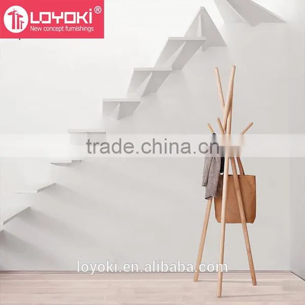 2016 New Design Solid Beech Wood Coat Rack Intersecting Hat Display Rack photo-2