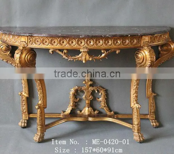 Antique Gold Console Table From China photo-2