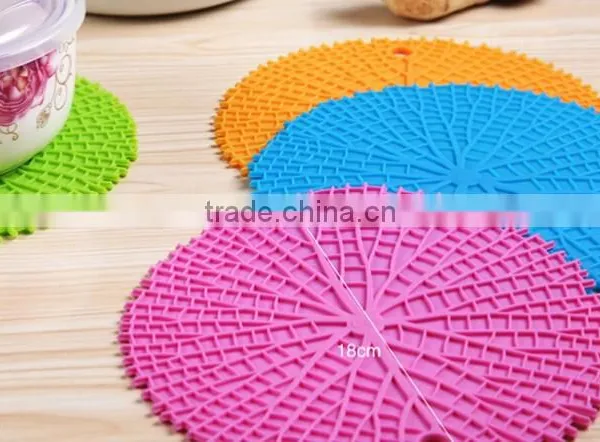 Creative Home Fashion Models Tree Pattern Silicone Decorative Table Mat, Round Table Plate Mat, Bowls Mat Wholesale photo-2